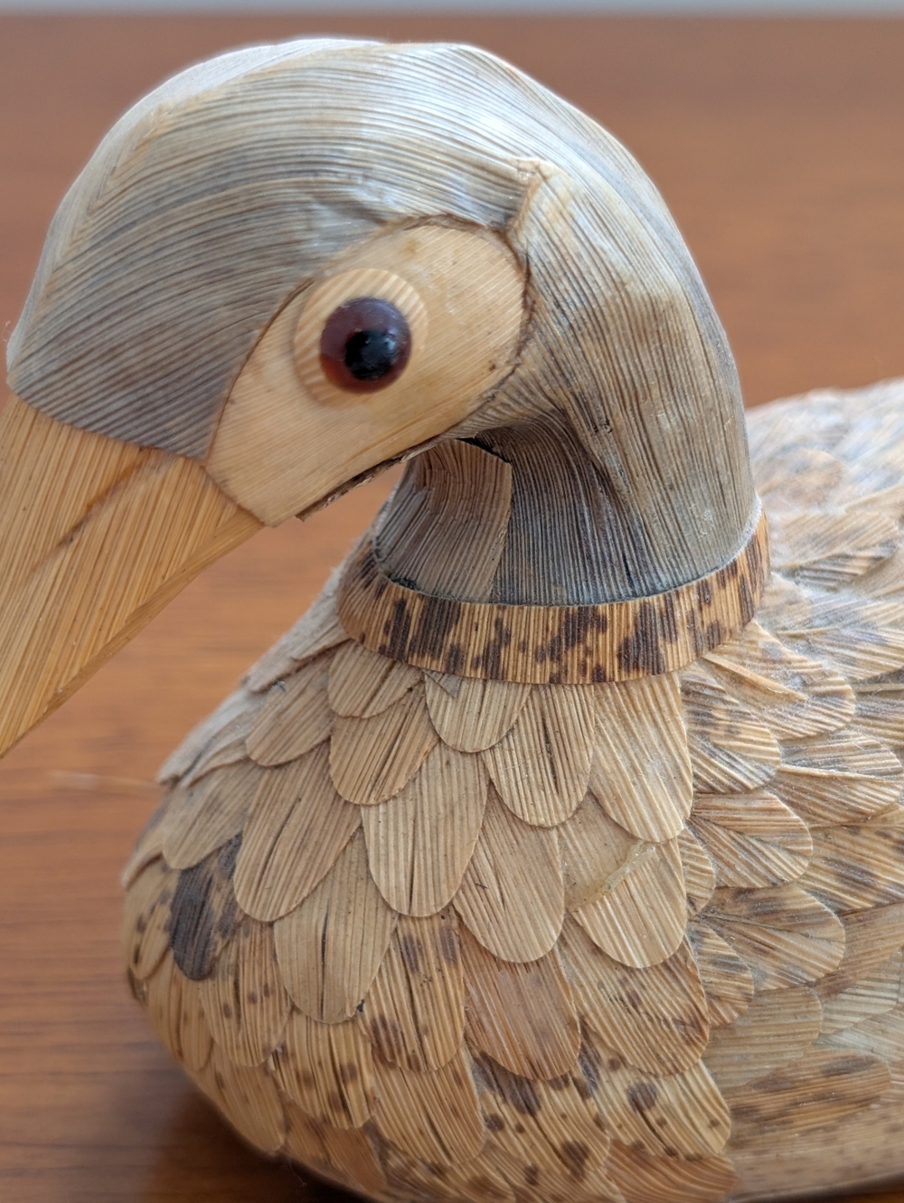 Vintage Handmade Corn Husk Duck Decoys in Natural Brown - Decorative Home Accent - Picture 6 of 16